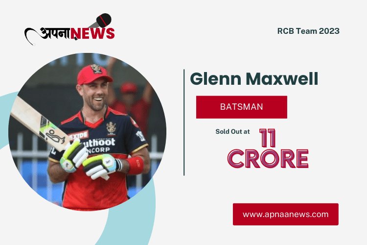 Gelnn Maxwell IPL 2023 Price, Photos and Profile