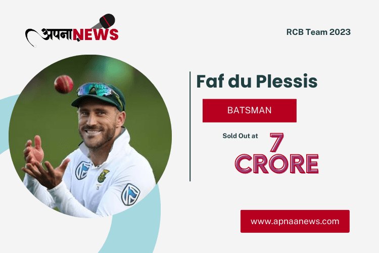 Faf Du Plessis IPL 2023 Price, Photos and Profile