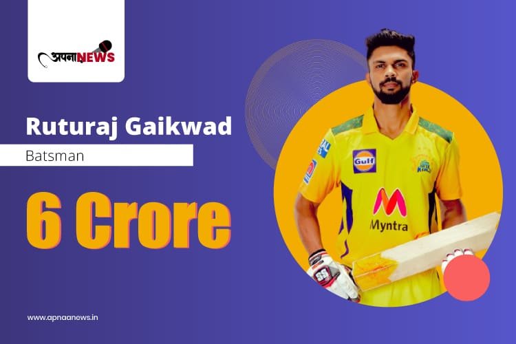 Ruturaj Gaikwad get paid 6 Crore in IPL 2023 Season