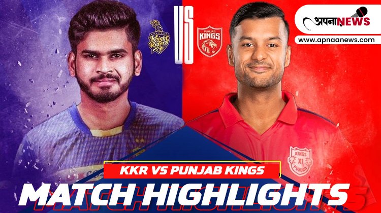 Kolkata Knight Riders and Punjab Kings IPL Match Highlights 2023