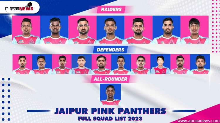 Jaipur Pink Panthers Full Squad List 2023, stats and records