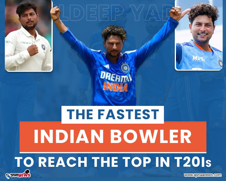 Kuldeep Yadav: The Fastest Indian Bowler to Reach the Top in T20Is