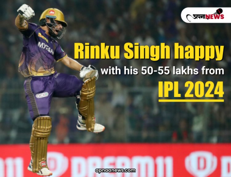 Rinku Singh Happy with his 50-55 lakhs from IPL 2024