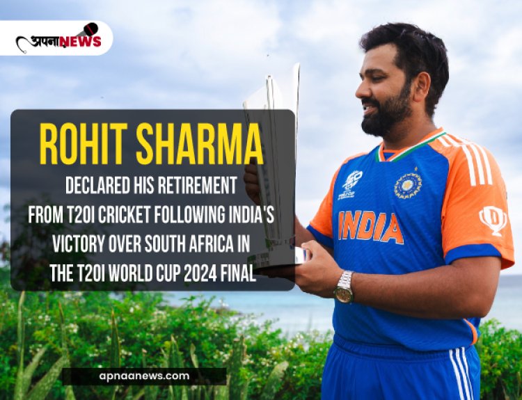 Rohit Sharma Declared His Retirement from T20I Cricket Following India's Victory Over South Africa in the T20I World Cup 2024 Final