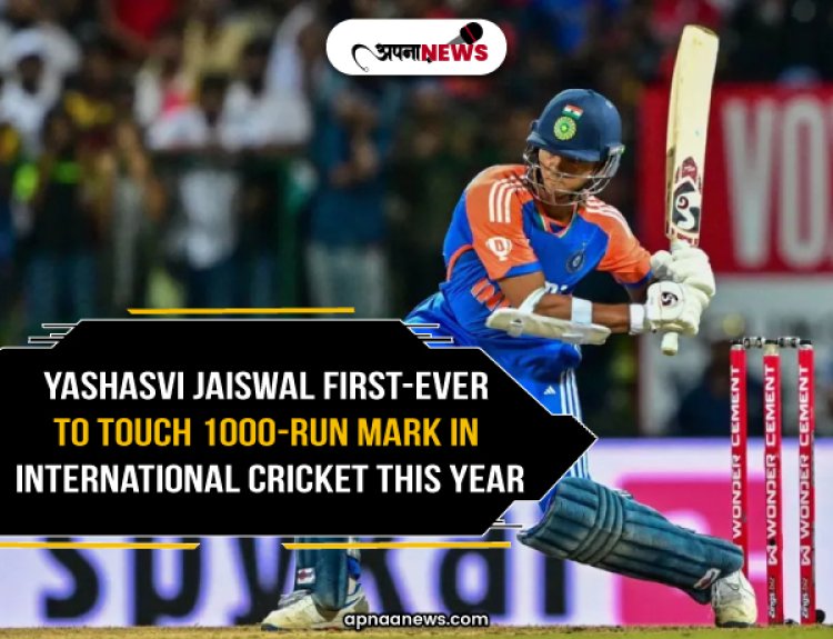 Yashasvi Jaiswal First-Ever to Touch 1000-Run Mark in International Cricket this Year.