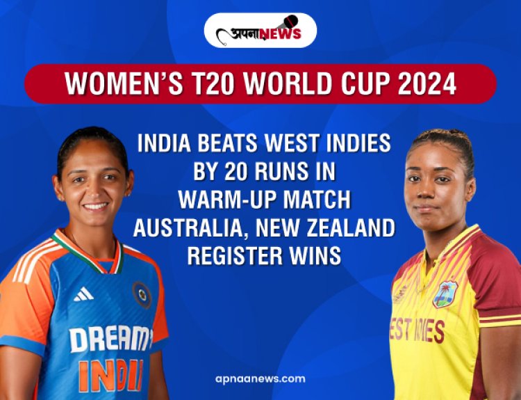 Women’s T20 World Cup 2024: India Beats West Indies by 20 Runs in Warm-up Match; Australia, New Zealand Register Wins